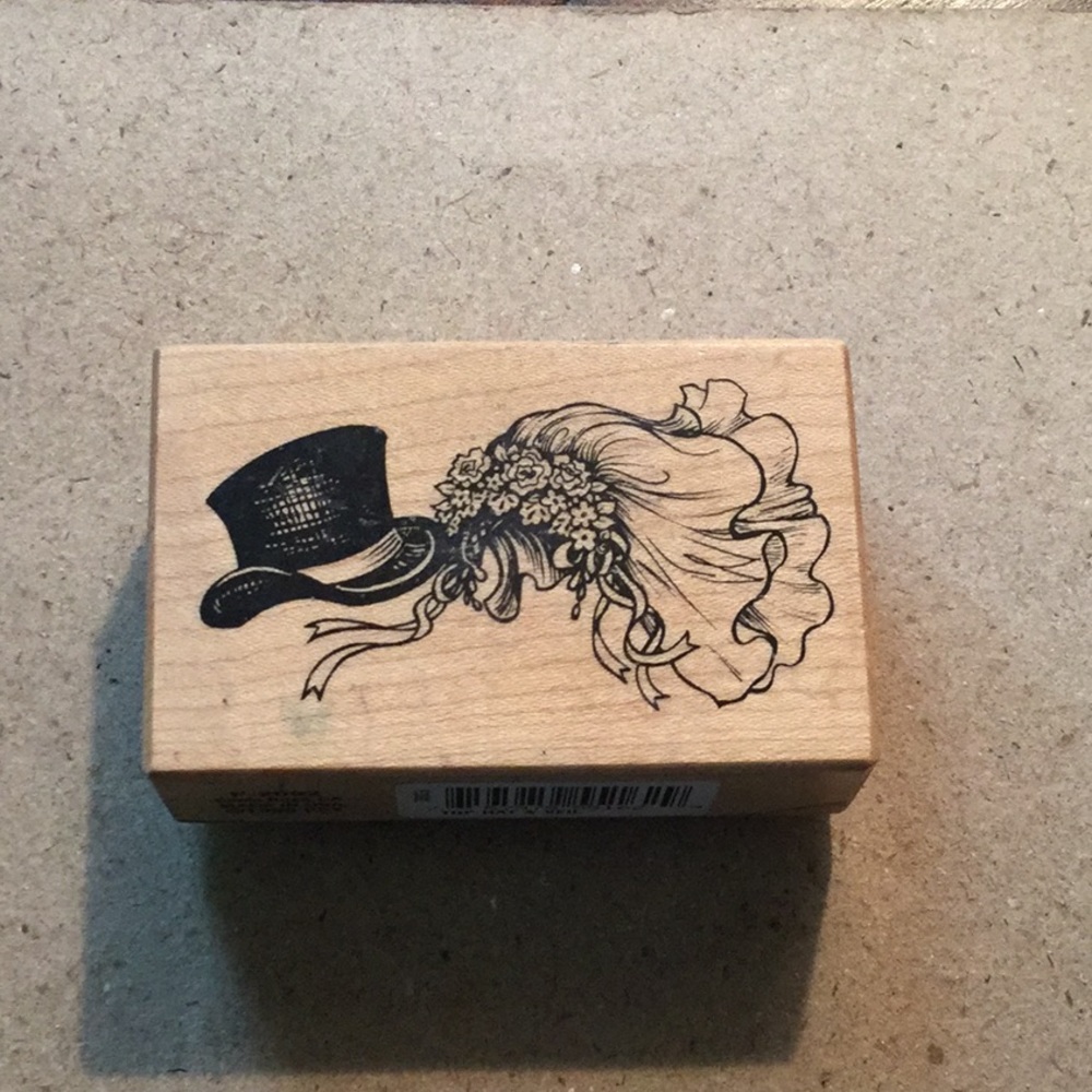 Bride and Groom Rubber Stamp